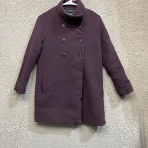 J.Crew Womens Size 2 Long Sleeve Long Length Double Clothe Purple Jacket Sz 2